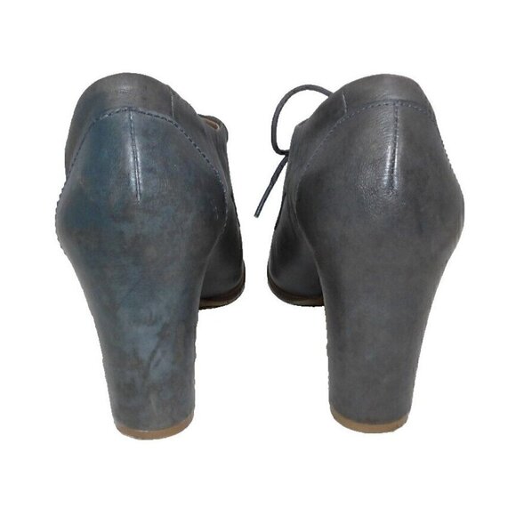 ECCO gray leather lace up high heel shoes women's size 40, US 9.5 - Picture 4 of 9